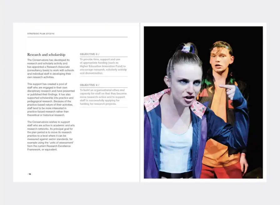 Conservatoire for Dance & Drama | Brochure design
