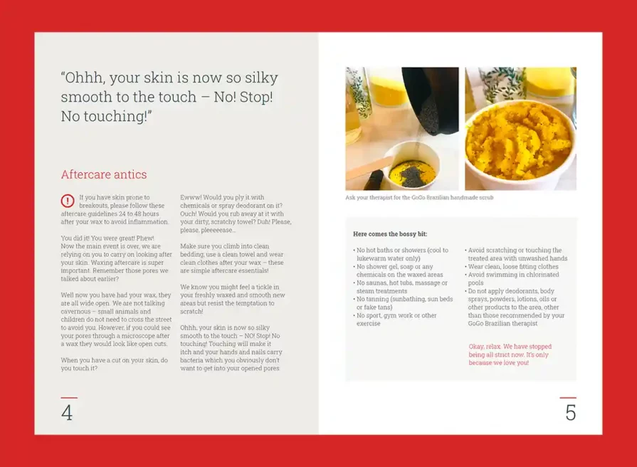 GoGo Brazilian | Brighton waxing company branding and web design