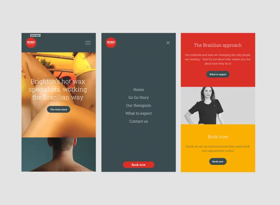 GoGo Brazilian | Brighton waxing company branding and web design