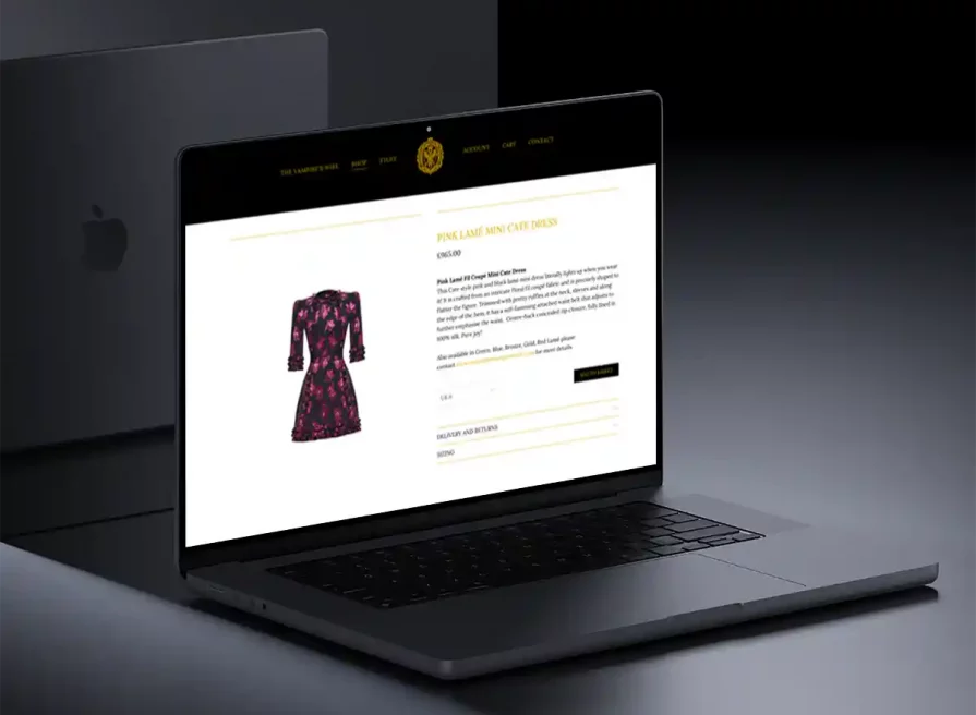 The Vampire's Wife | Fashion house ecommerce web design