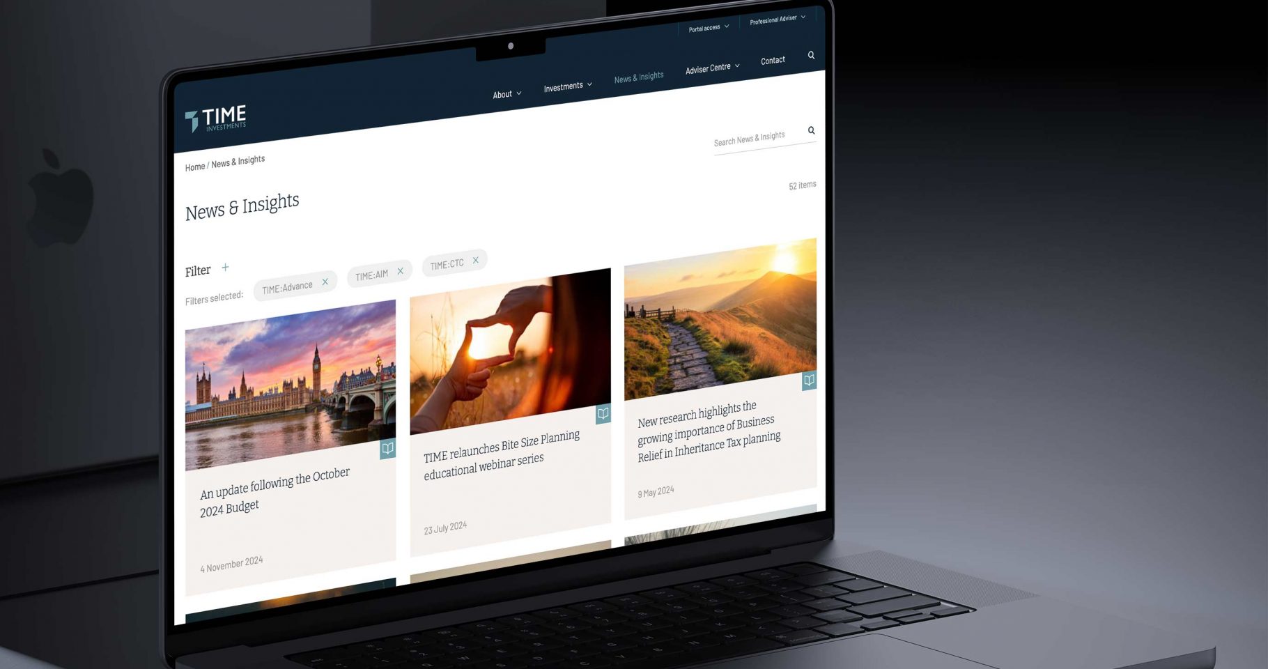 Time Investments | Company branding and web design
