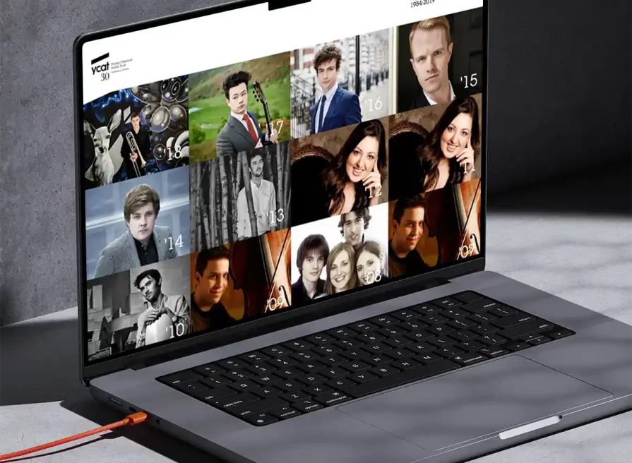 Young Classical Artists Trust | London music charity branding and web design