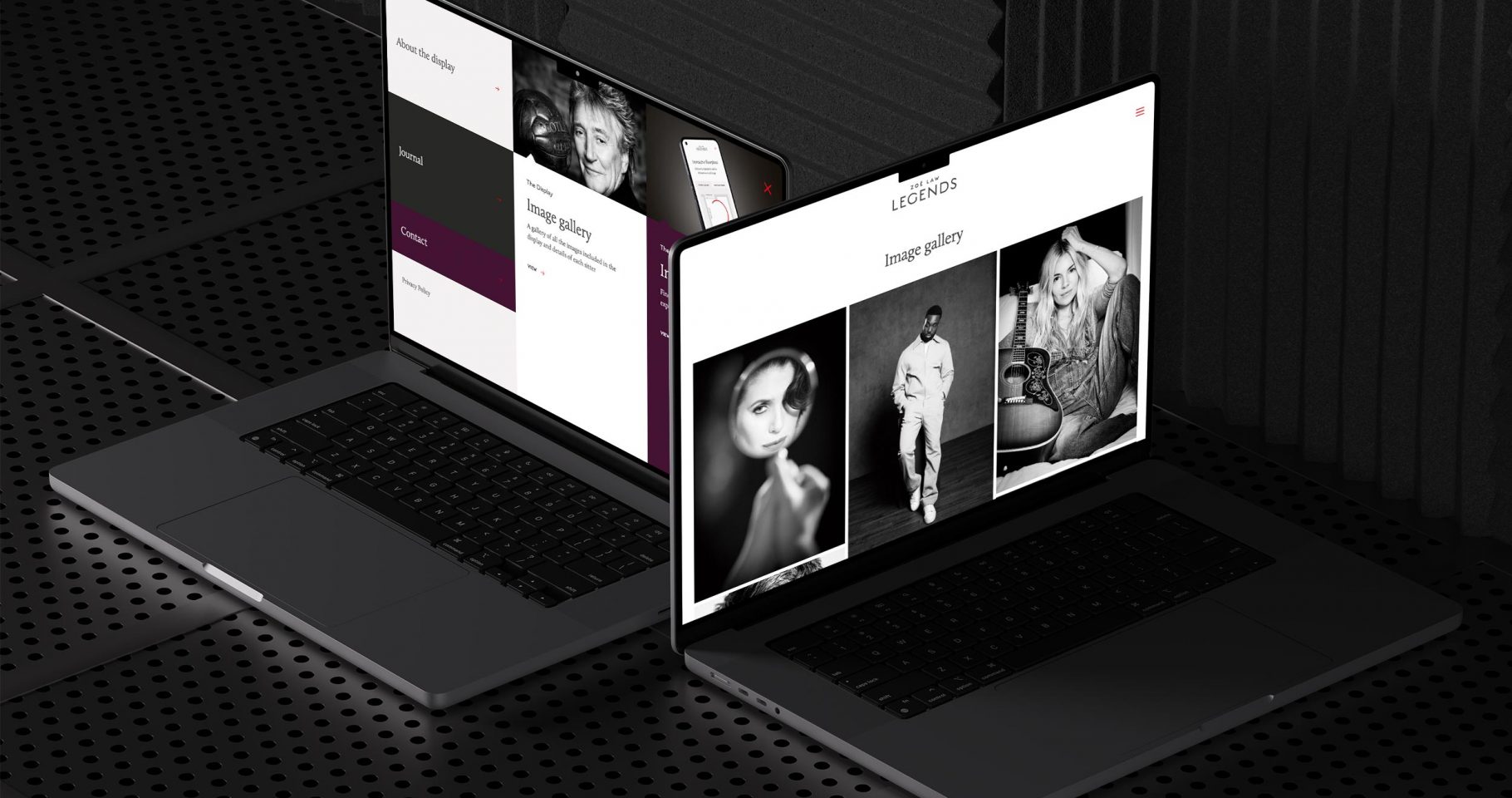 Zoë Law Legends | National Portrait Gallery exhibition web design & development