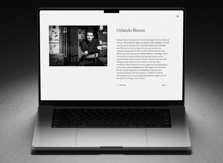 Zoë Law Legends | National Portrait Gallery exhibition web design & development