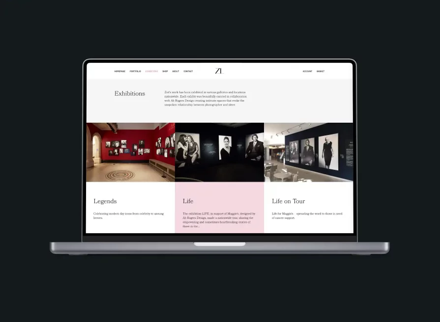 Zoë Law | London photographer web design & development